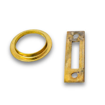 Cerradura para Mueble, acabado Niquelado y Latonado - Cuadrada Latonado