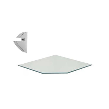 Repisas Esquineras de Vidrio Vetro, Prat-k - 08x25x25