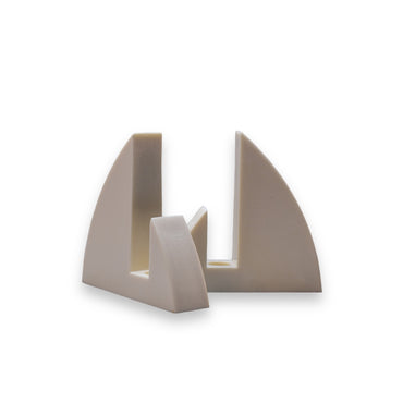 Repisa Recta Tendenza de 4x25 Color Tabaco y Blanco - 60 cm-Blanco