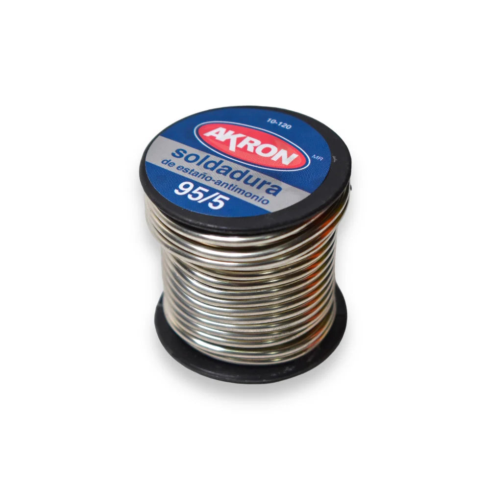 Soldadura Estaño-Plomo Akron 10-120 | Para Componentes Electrónicos | 450g