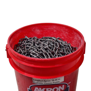 Cadena de Acero Pulida Akron 15-50 | Electrosoldada | Grado 30 | 5/32"