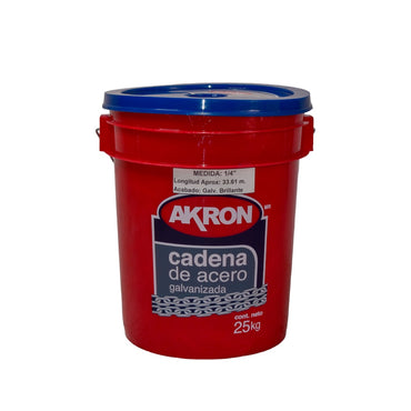 Cadena de Acero Galvanizado Akron 15-62 | Grado 30 | Electrosoldada | 1/4"