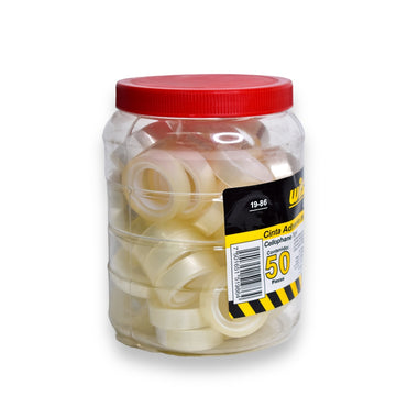 Cintas Adhesivas de Celofán c/50 Pzas 12mmx10mts