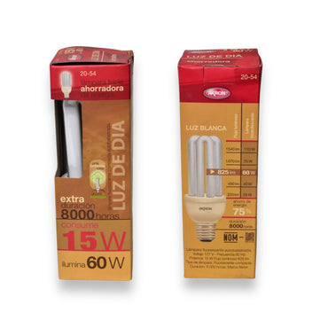 Foco Triple Luz Calida 15W, 20W, 24W, 100W - 8000H/15W/60W