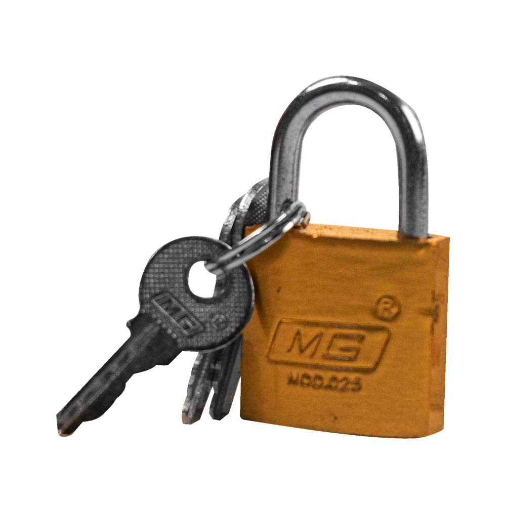 Candado de Hierro Latonado 20, 25 corto, 25 largo y 40 mm - 25mm (corto) MG025