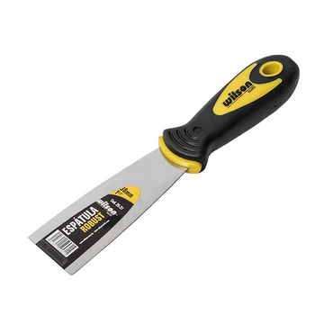 Espátula Robust de Acero Inoxidable Mango Negro Antiderrapante - 1"