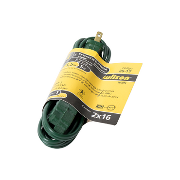 Extensión Eléctrica Uso Doméstico 1.5, 2, 4, 5, 6, 8 mts - 1.5mts/Verde