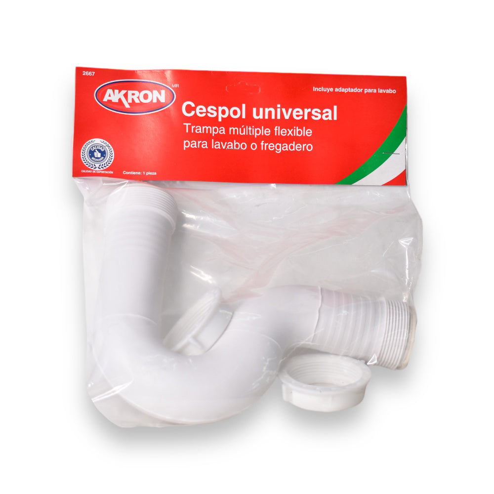Céspol de PVC Universal con Trampa, Multiple Flex