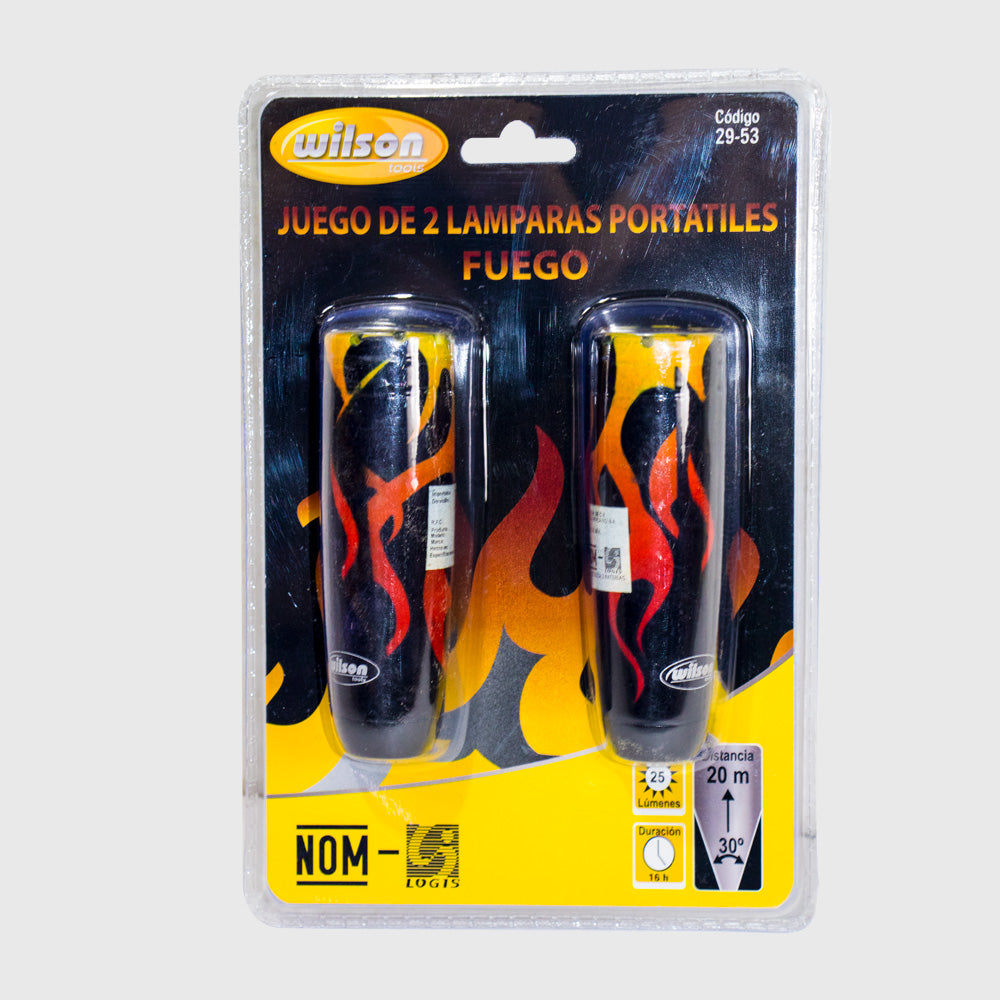 Set de 2 Linternas LED con Baterías - Flama