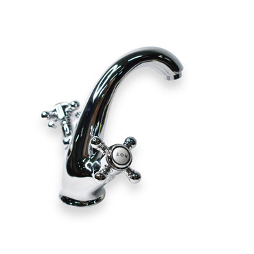 Mezcladora para Lavabo de Monoblock Doble Comando 4” Mod. Dali