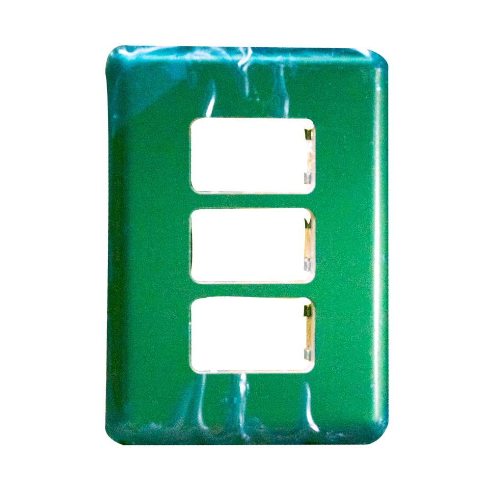 Placa de Apagador Aluminio Bronce - 3V Serie Puma