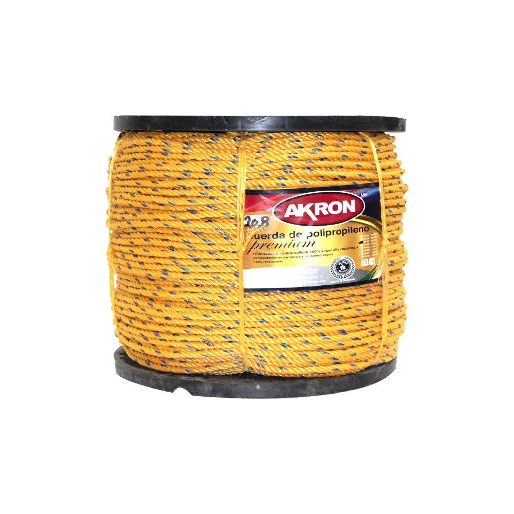Cuerda de Polipropileno Premium Akron 44-57 |100% Virgen| 8mm |5/16