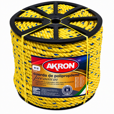 Cuerda de Polipropileno Premium Akron 44-62 | 100% Virgen| 19mm | 3/4"