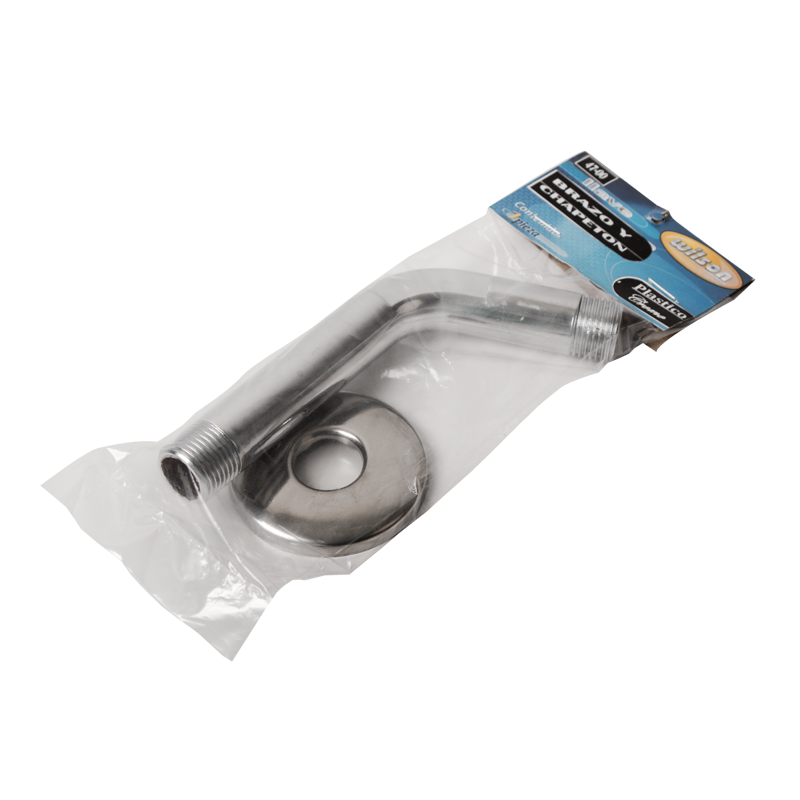 Brazo y Chapetón para Regadera 2 pzas - Cromo