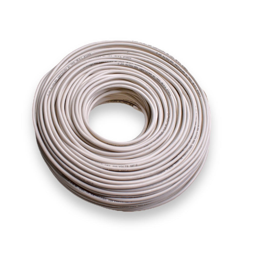 Cable de Cobre Akron 52-10B | Calibre 10 | 90 m | Blanco