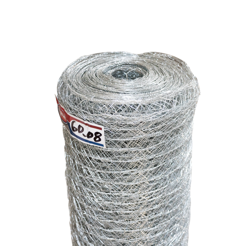 Malla Hexagonal Akron 60-08 | Alto 1.50m | Largo 45m | Abertura 38mm | Calibre 20