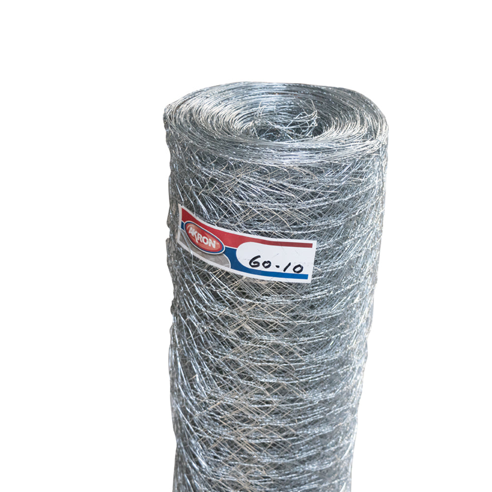 Malla Hexagonal Akron 60-10 | Alto 1.50m | Largo 45m | Abertura 50mm | Calibre 20