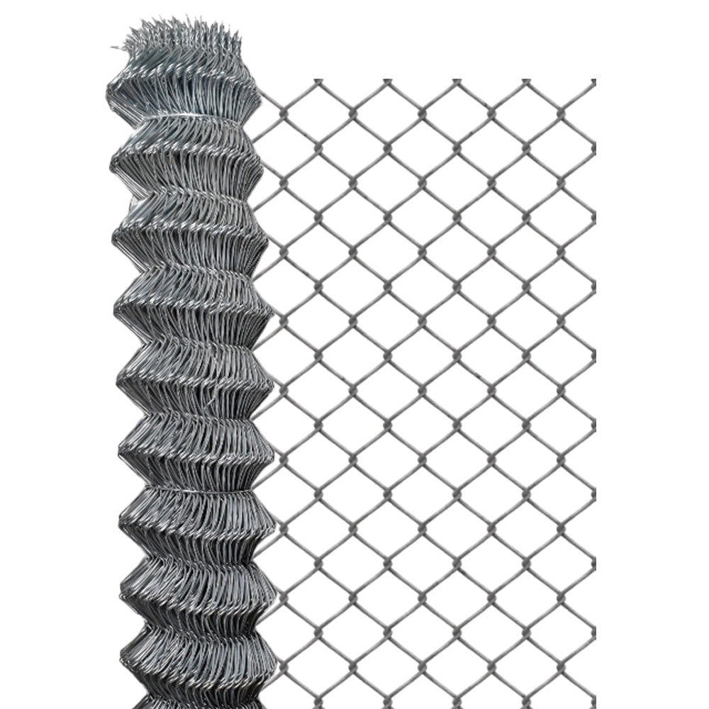 Malla Ciclónica Galvanizada 63mm, 1.00 a 2.00 mts, Rollo 20 mts, Calibre 12.5 - 1.00 mts