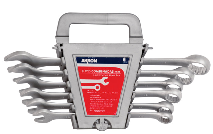 Juego de Llaves Combinadas - 6 Piezas/Milimétricas