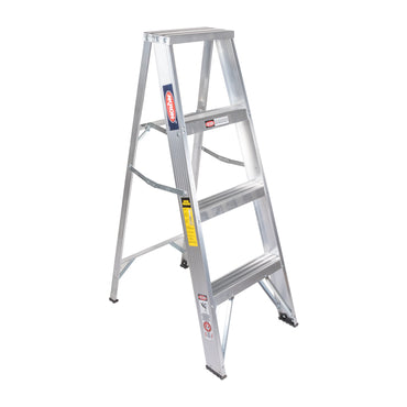 Escalera de Tijera Akron 77-13SP | De Aluminio | Altura 1.15m | 3 Peldaños | Uso Comercial (Tipo III)