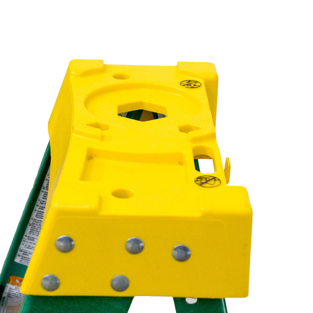 Escalera De Tijera Akron 77-91 | De Fibra de Vidrio | 2.44m | 7 Escalones | Uso Profesional | Tipo ll | Capacidad de Carga 175kg