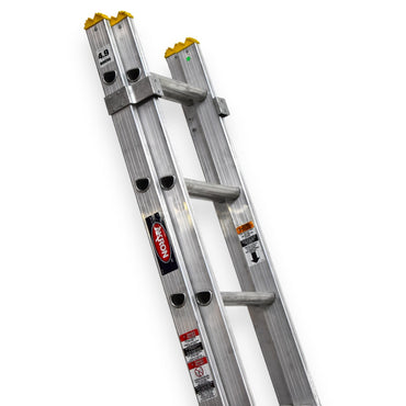 Escalera De Extensión Akron 79-11 | De Aluminio | Tubular | 2.44m A 3.96m | 16 Escalones | Uso Comercial | Tipo lll | Capacidad De Carga 150kg