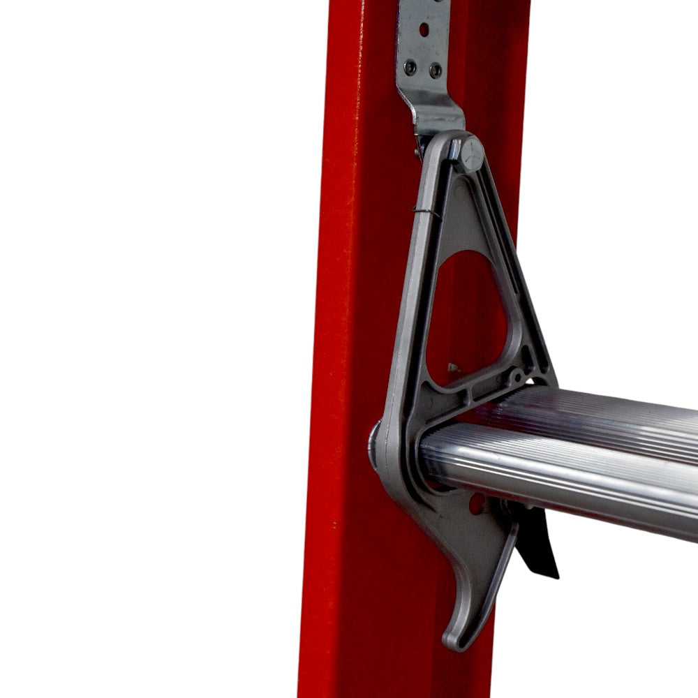 Escalera De Extensión Akron 81-24 | Fibra De Vidrio | 3.66m A 6.40m | 24 Escalones | Uso Industrial Pesado | Tipo lA | Capacidad De Carga 225kg