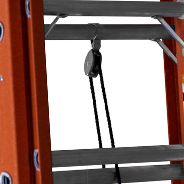 Escalera De Extensión Akron 81-23 | Fibra De Vidrio | 3.05m A 5.18m | 20 Escalones | Uso Industrial Pesado | Tipo lA | Capacidad De Carga 225kg