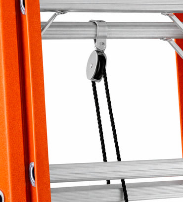 Escalera De Extensión Akron 81-23 | Fibra De Vidrio | 3.05m A 5.18m | 20 Escalones | Uso Industrial Pesado | Tipo lA | Capacidad De Carga 225kg