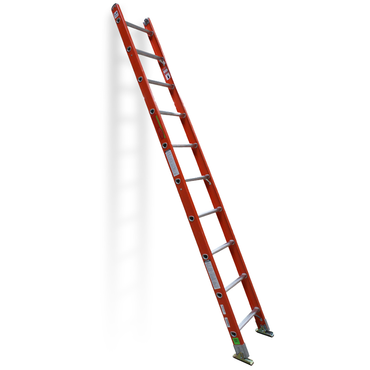 Escalera Recta Akron 81-30 | De Fibra de Vidrio | Altura 3.05m | 10 Peldaños | Uso Industrial Pesado (Tipo IA)