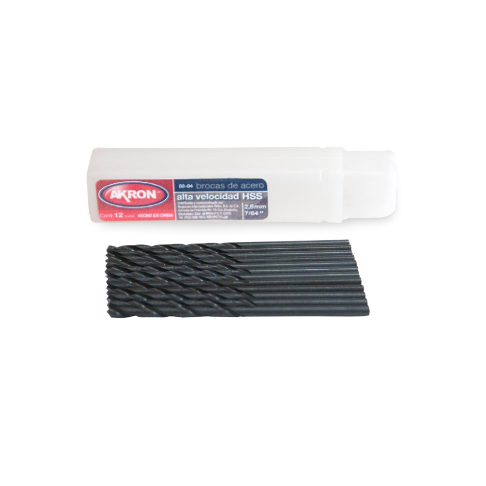 Broca para Acero Alta Velocidad HSS 10 pzas - 1/8"