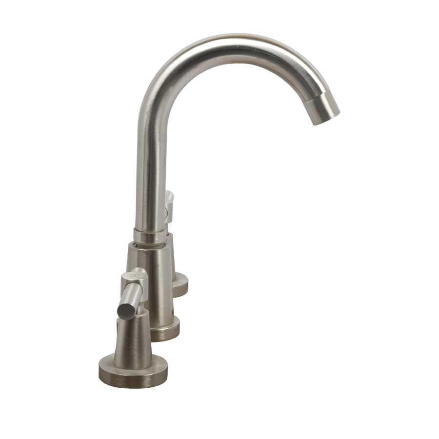 Mezcladora para Lavabo de Cocina con 8” Mod. Pisa - Satín Niquel