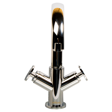 Mezcladora de Monoblock Doble Comando para Lavabo Dorada 8” Mod. Savona - Cromo