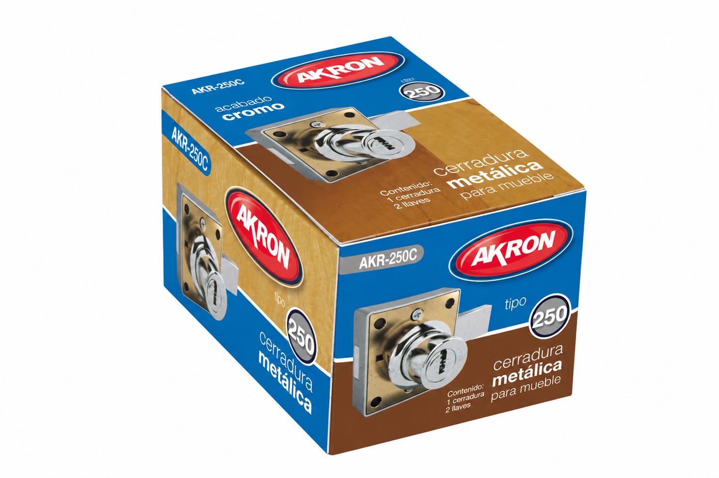 Cerradura Para Mueble Akron AKR-250C | Cromada