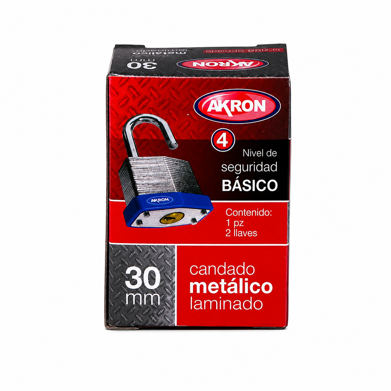 Candado Metálico Akron AKR-CLAM30 | Laminado | 30 mm