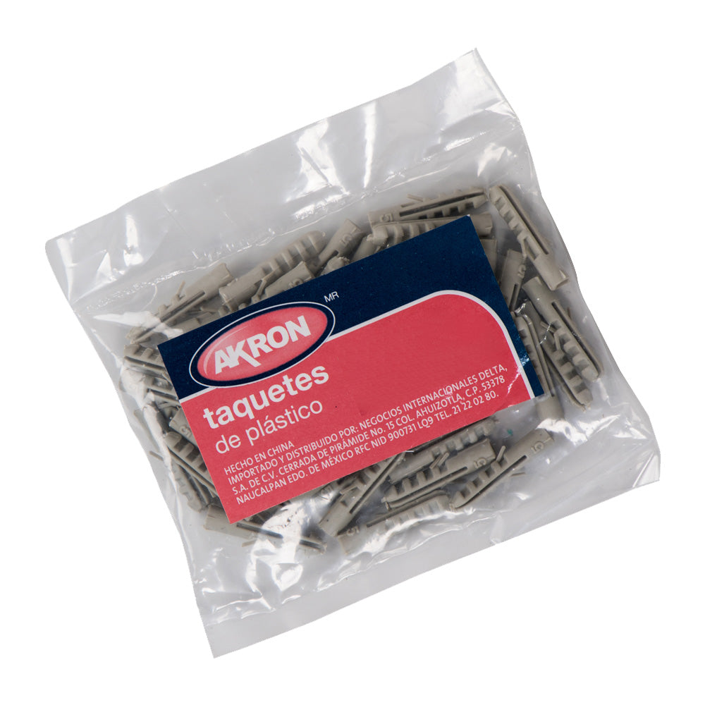 Taquete de Plástico 3/16” y 3/8" 50 piezas - 3/8"