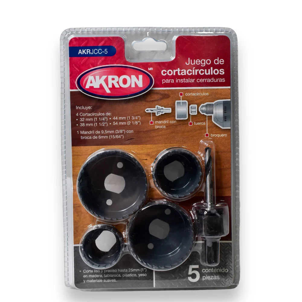 Juego de Cortacírculos Akron AKR-JCC3 | 3 Piezas