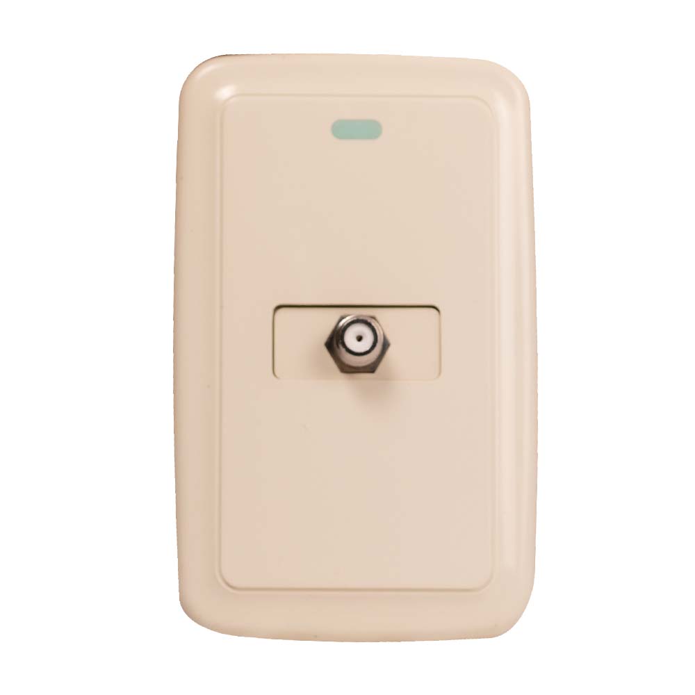 Terminal Coaxial de TV Color Marfil