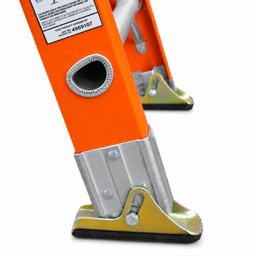 Escalera Recta Akron 81-34 | De Fibra de Vidrio | Altura 5.49m | 14 Peldaños | Uso Industrial Pesado (Tipo IA)