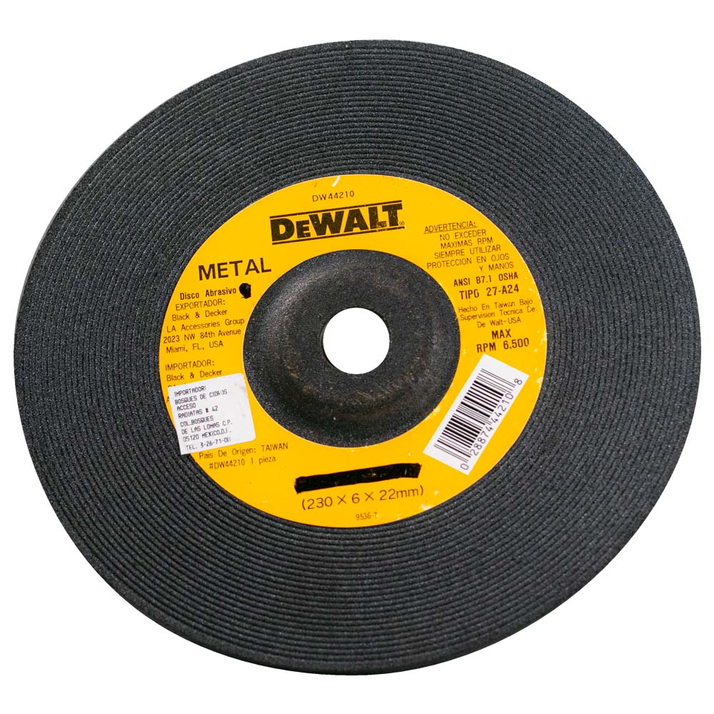 Disco de Desbaste para Metal 9" Dewalt