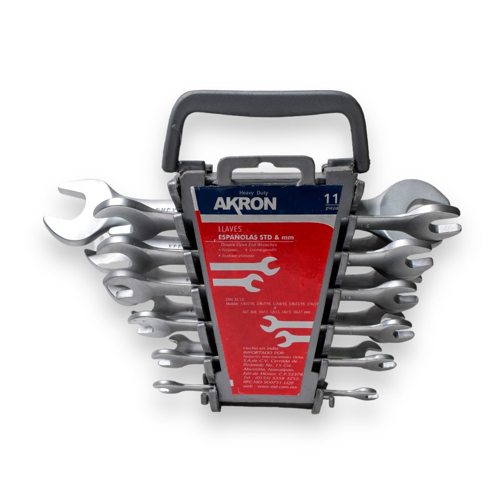 Juego de Llaves Españolas MM y STD - 11 Piezas MM y STD