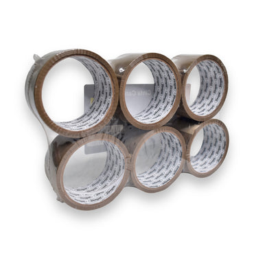 Cinta Adhesiva de 2" (48mm), 40m y 100m, Paquete de 6 pzs - Canela 2"x40mts