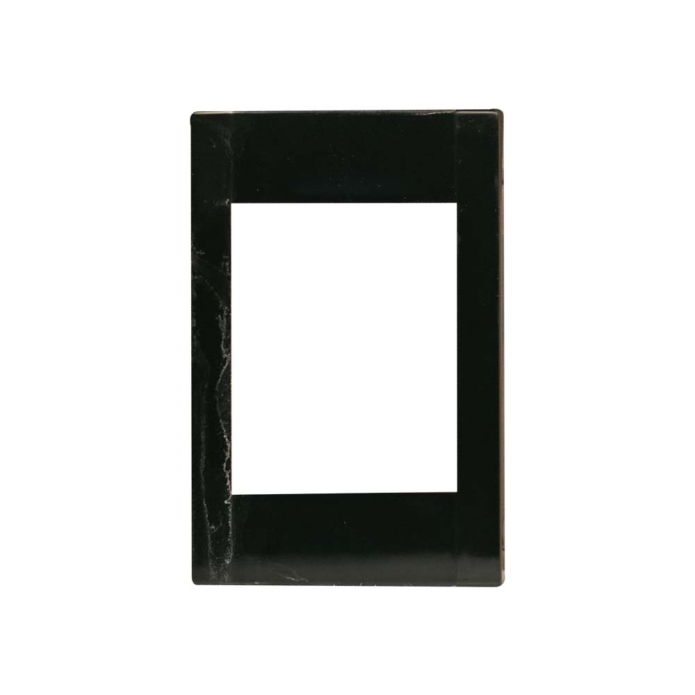 Tapa Decorativa para Contacto Blanca - Negro