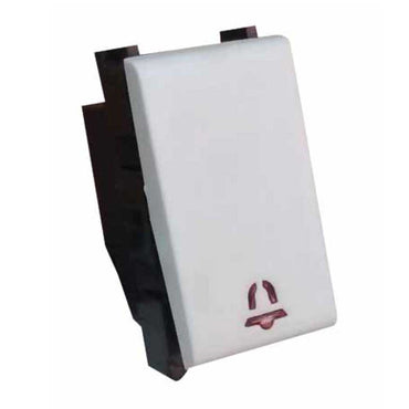 Botón para Timbre con Luz Piloto Color Blanco - Blanco 1