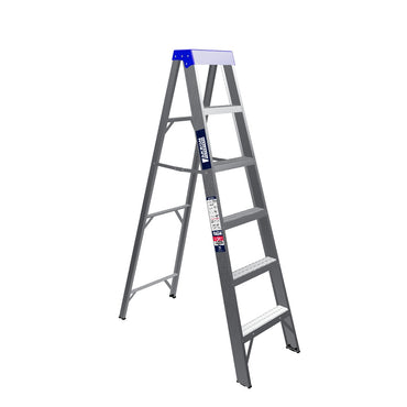 Escalera De Tijera Akron 81-91 | 1.83m | 5 Escalones | Uso Doméstico | Capacidad De Carga 90kg | Plataforma Plástica