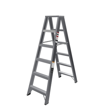 Escalera De Tijera Doble Akron 78-05 | De Aluminio | 1.83m | 10 Escalones | Uso Profesional | Tipo ll | Capacidad de Carga 175kg