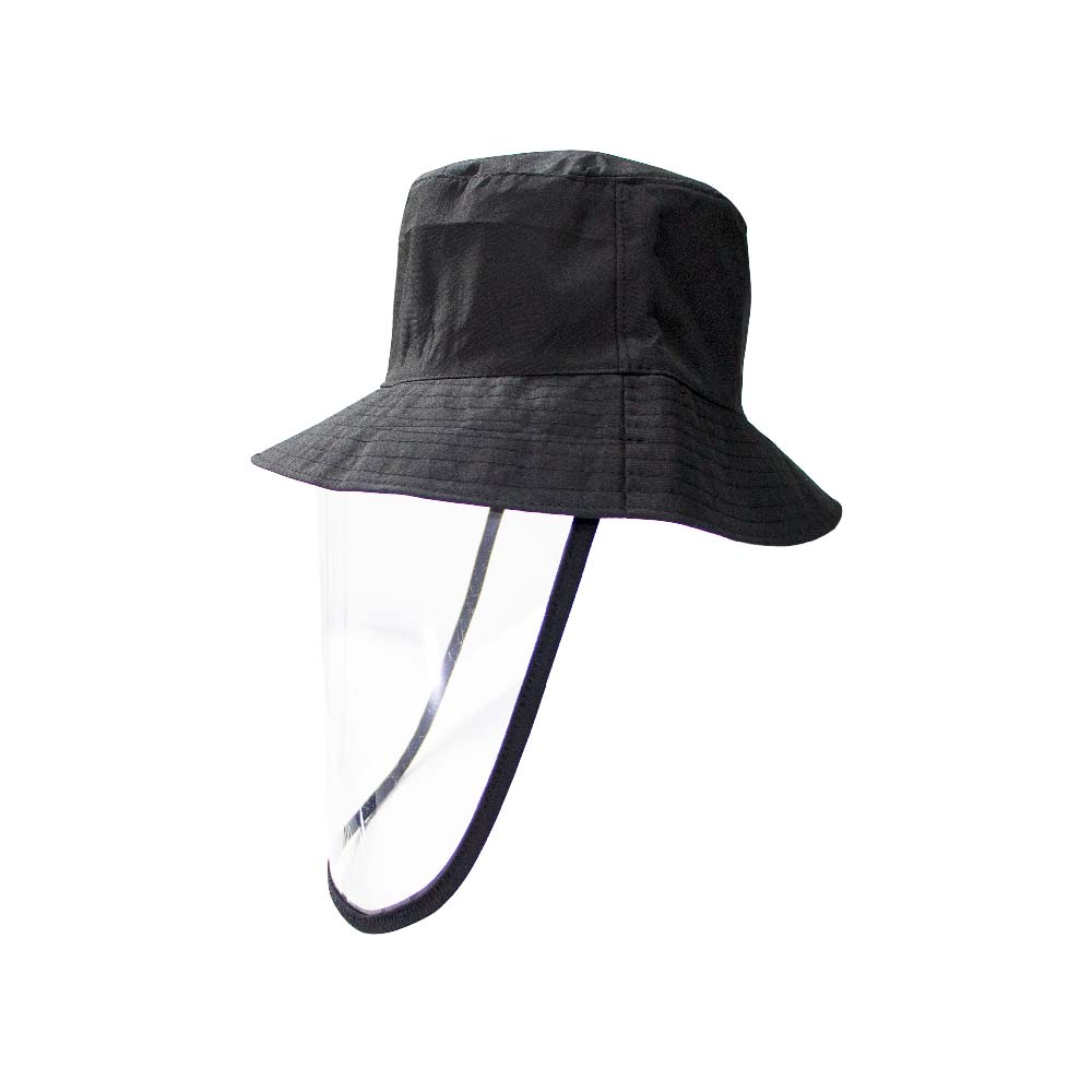 Sombrero con Protector Facial - Negro