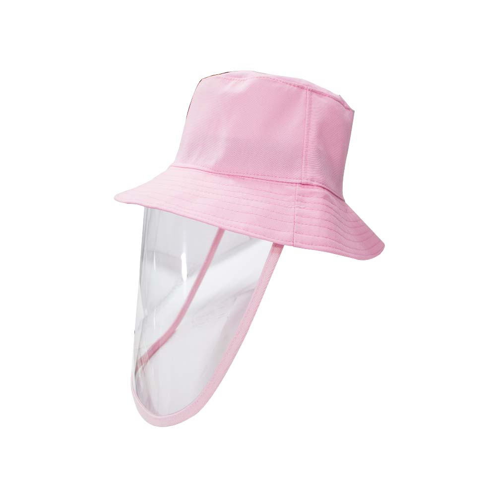 Sombrero con Protector Facial - Rosa
