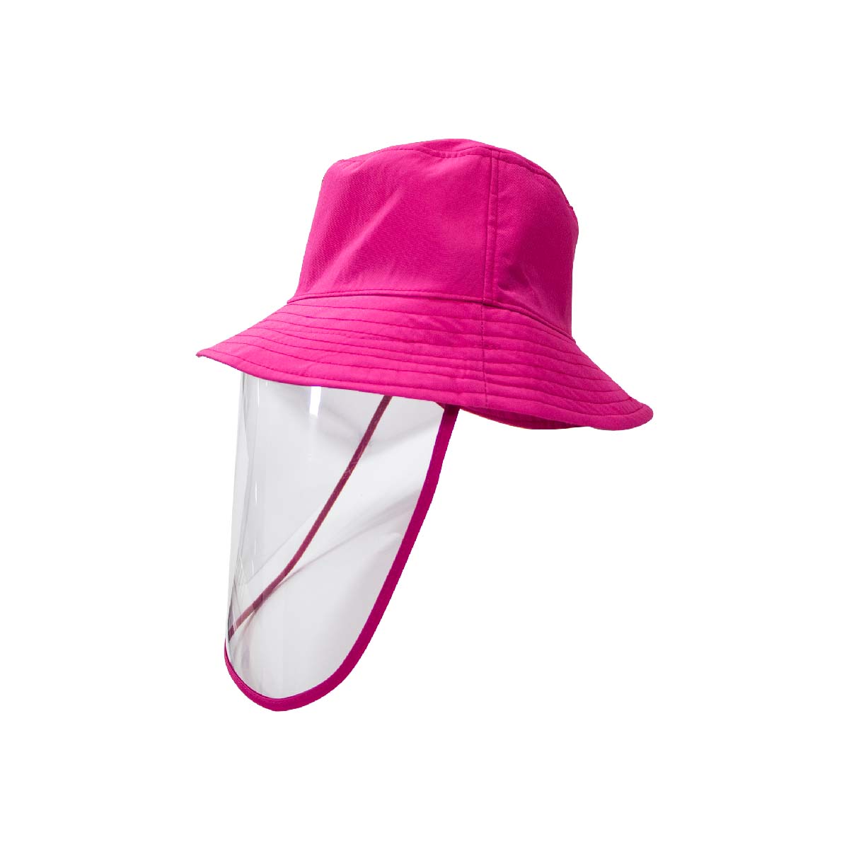 Sombrero con Protector Facial - Rosa Pastel