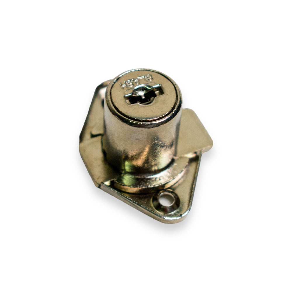 Cerradura para Mueble Slash Lock 01-101 | Acabado Niquelado y Latonado | Oval Niquelado